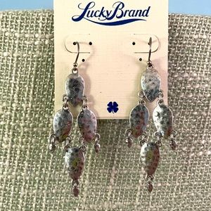 Lucky Brand dangling NEW silver tone earrings